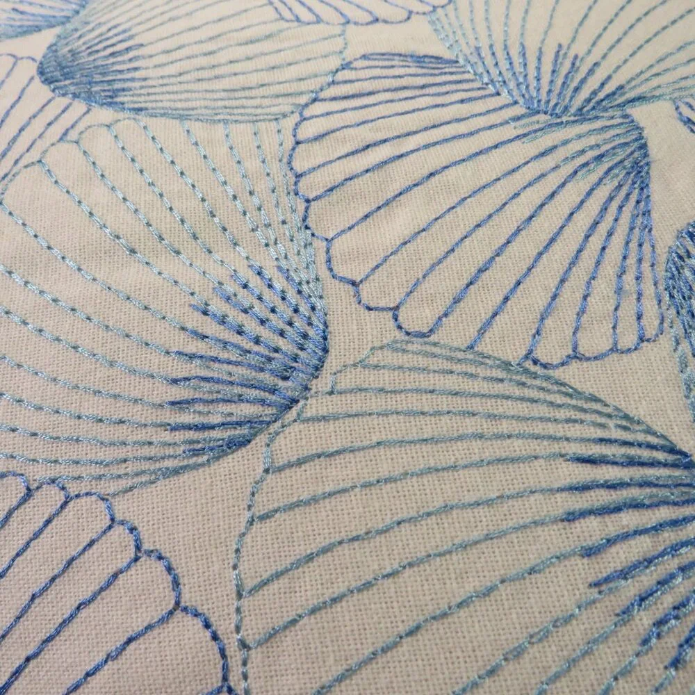 N/A blue embroidered